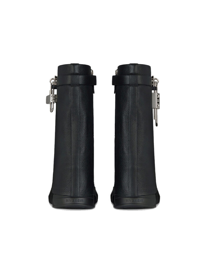 Givenchy shark lock open toe motorcycle boots3