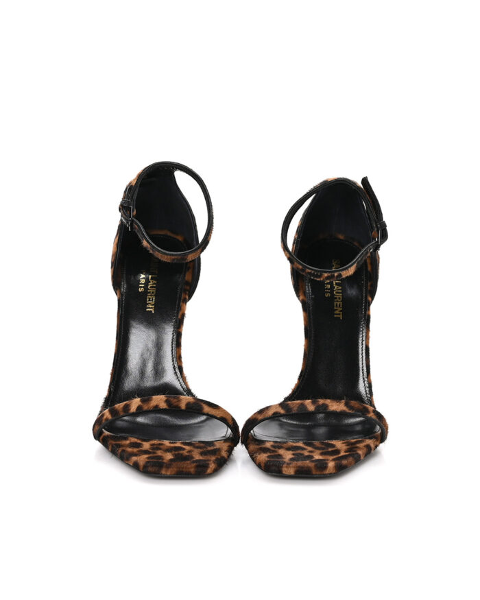 SAINT LAURENT Calf Hair Leopard Opyum 110 Sandals4