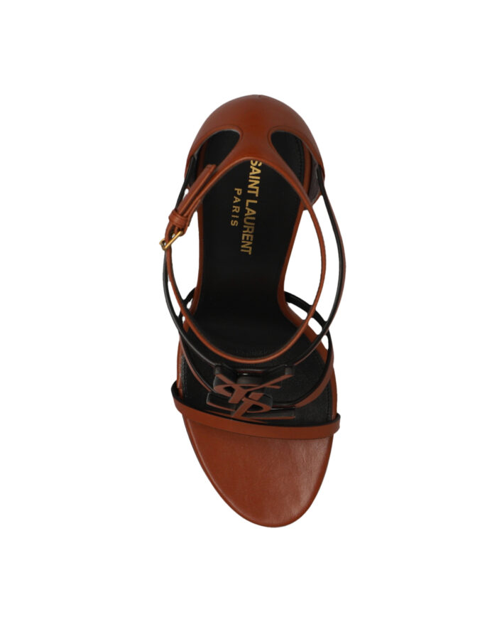 Saint Laurent BROWN ‘Cassandra heeled sandals5