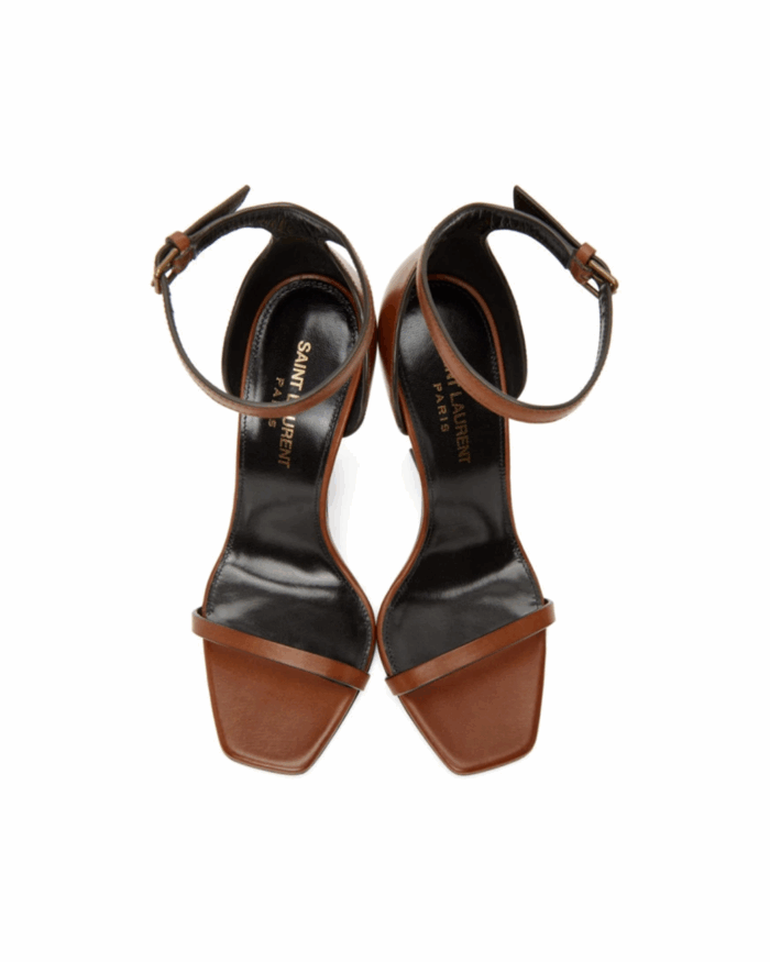 Saint Laurent Brown Opyum 110 Heeled Sandals4