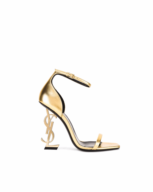 Replica experts,Louis Vuitton、Hermès、Chanel、Yves Saint Laurent、Valentino ...... 47 Saint Laurent Logo Ankle Strap Heel in Gold