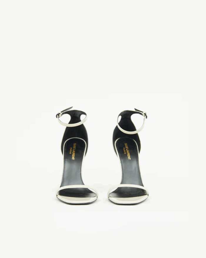 Saint Laurent Opyum Ysl Logo Heel Sandals1