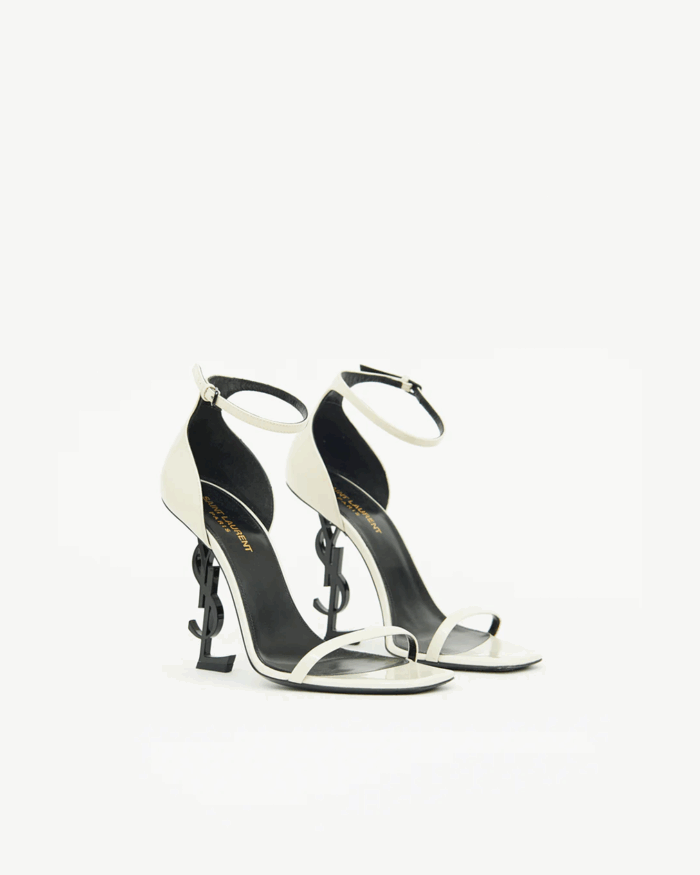 Saint Laurent Opyum Ysl Logo Heel Sandals2