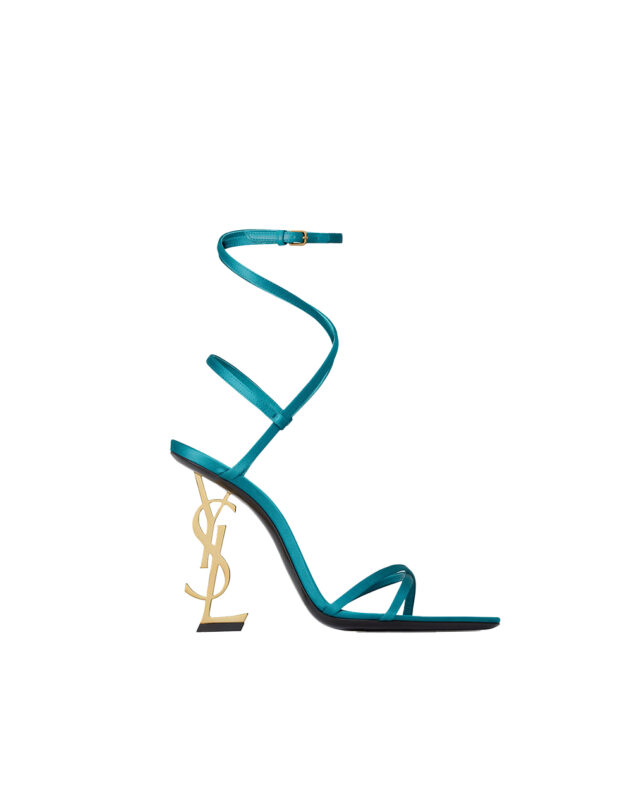 Replica experts,Louis Vuitton、Hermès、Chanel、Yves Saint Laurent、Valentino ...... 19 Yves Saint Laurent opyum sandals in satin crepe DUCK BLUE